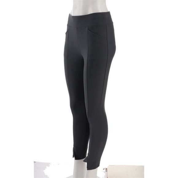 NWT SUSAN GRAVER WEEKEND PREMIUM STRETCH ANKLE PANTS DARK PEWTER PXXS - Picture 2 of 12